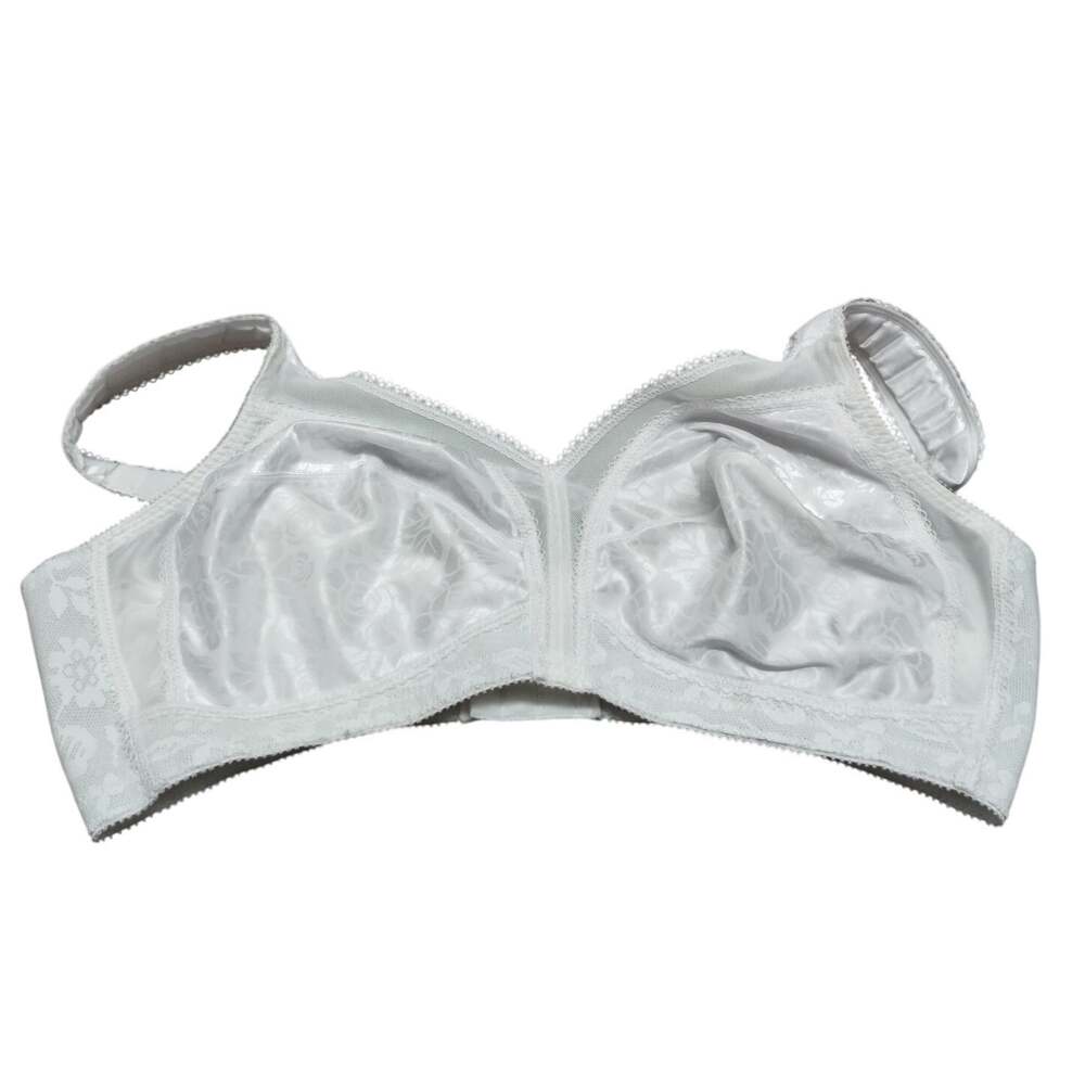 Playtex Size 42C Original 18 Hour Comfort Strap Wirefree Bra White Floral 4693